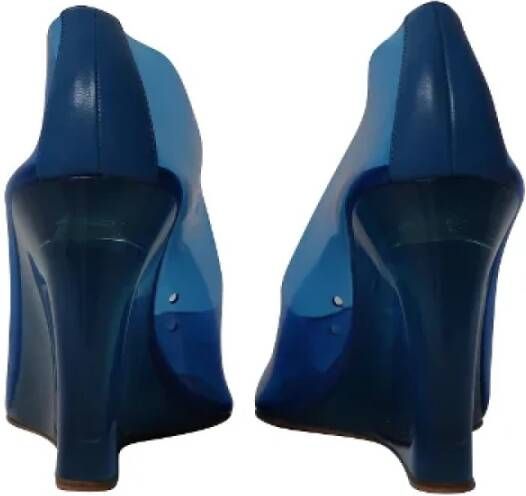 Amina Muaddi Pre-owned Plastic heels Blue Dames
