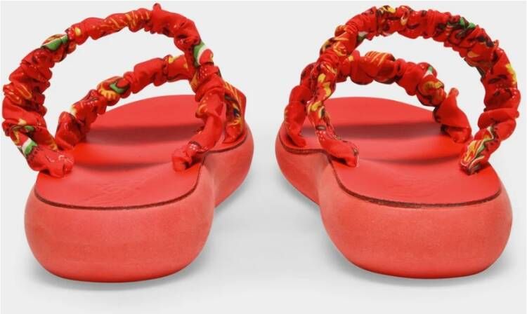 Ancient Greek Sandals Sliders Rood Dames