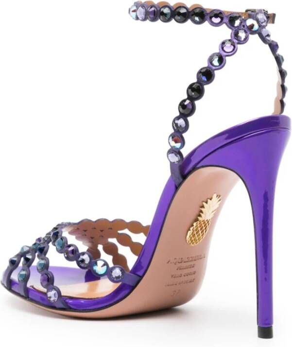 Aquazzura Bronzen Sandalen Purple Dames