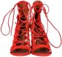 Aquazzura Pre-owned Suede heels Red Dames - Thumbnail 3