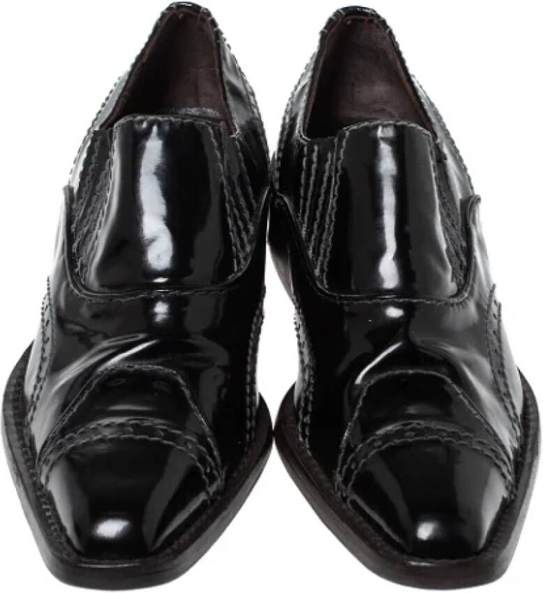 Armani Pre-owned Leather flats Black Dames
