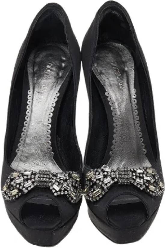 Armani Pre-owned Satin heels Black Dames