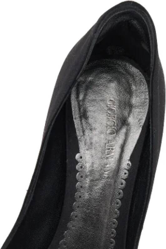 Armani Pre-owned Satin heels Black Dames