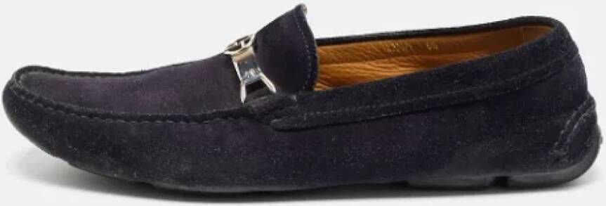 Armani Pre-owned Suede flats Blue Heren