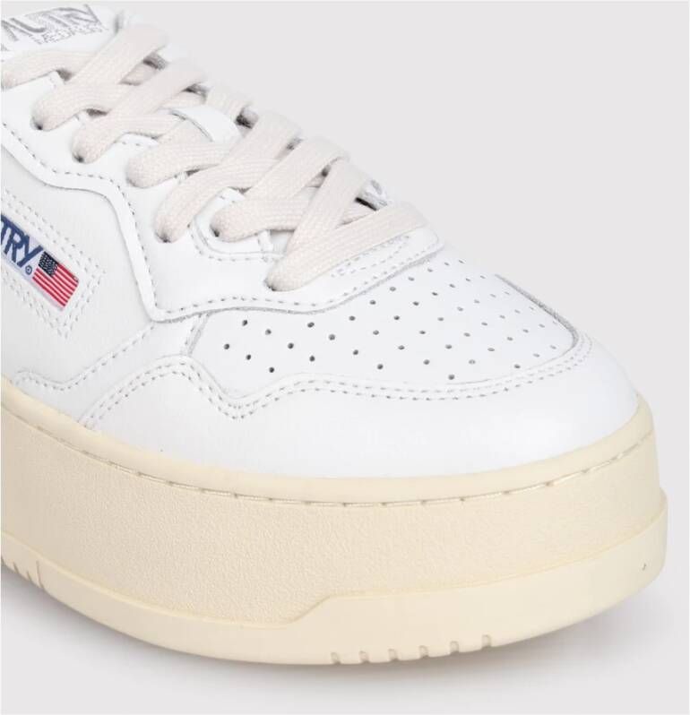 Autry Leren Platform Sneakers White Dames