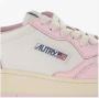Autry Witte en Roze Lage Leren Sneakers Witte Roze Leren Sneakers voor Dames Multicolor White Dames - Thumbnail 8