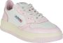Autry Witte en Roze Lage Leren Sneakers Witte Roze Leren Sneakers voor Dames Multicolor White Dames - Thumbnail 37