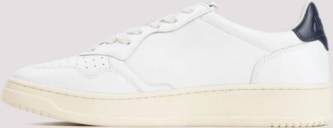 Autry Witte Leren Sneakers Ronde Neus White Heren