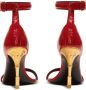 Balmain Patentleren sandalen met gegraveerde hak Red Dames - Thumbnail 4