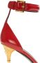 Balmain Patentleren sandalen met gegraveerde hak Red Dames - Thumbnail 6