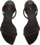 Balmain Moneta leather sandals with micro beads Black Dames - Thumbnail 4