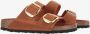Birkenstock Oranje Leren Sandalen met Verstelbare Banden Brown - Thumbnail 5