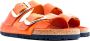 Birkenstock Oranje Leren Sandalen met Verstelbare Banden Brown - Thumbnail 26