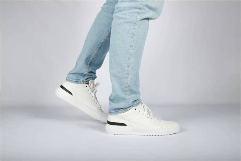 Blackstone Witte Sneaker Mid Stijl White Heren