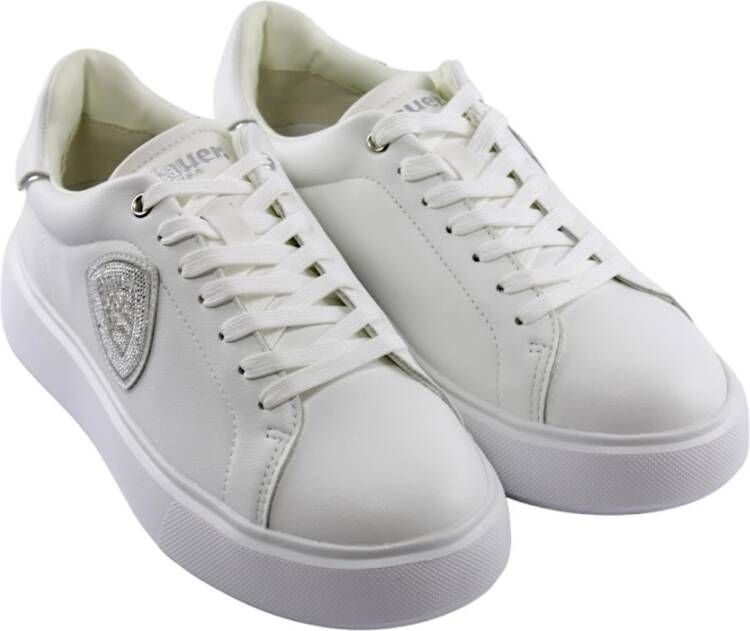 Blauer Witte Klassieke Sneakers White Dames