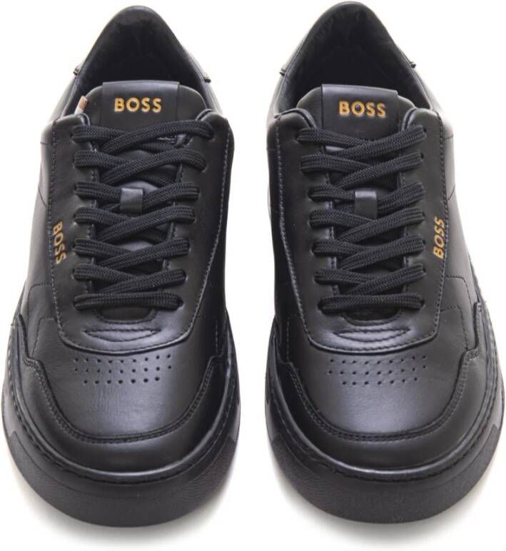 Boss High-Top Sneaker met Geitenpunt Design Black Heren