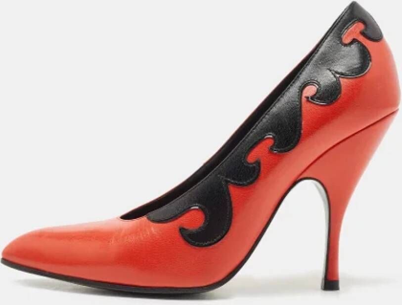 Bottega Veneta Vintage Pre-owned Leather heels Orange Dames