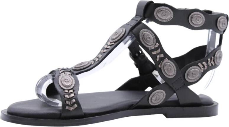 Bronx Platte sandalen voor vrouwen Black Dames