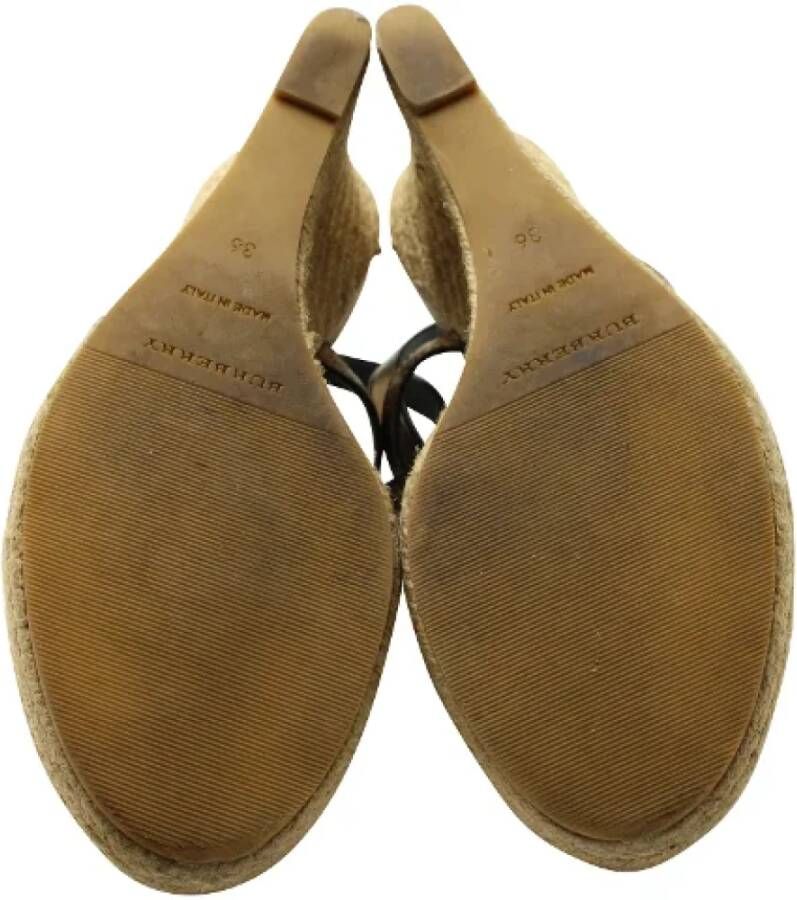Burberry Vintage Pre-owned Leather espadrilles Yellow Dames