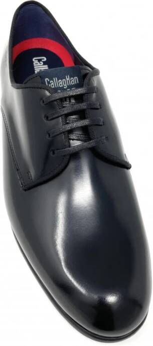 Callaghan Zwarte gepoetste derby schoenen Black Heren