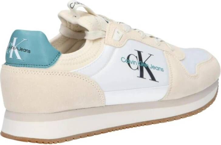 Calvin Klein Jeans Laceup Runner Sneakers Beige Heren