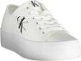 Calvin Klein Jeans Witte Eenvoudige Sneakers Lente Zomer Veters White Dames - Thumbnail 10