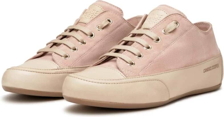 Candice Cooper Buffed leather and suede sneakers Rock S Pink Dames