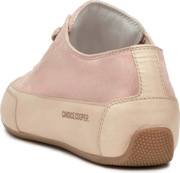 Candice Cooper Buffed leather and suede sneakers Rock S Pink Dames