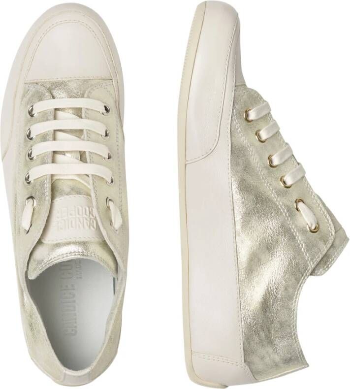 Candice Cooper Fade-effect leather sneakers Rock S Yellow Dames