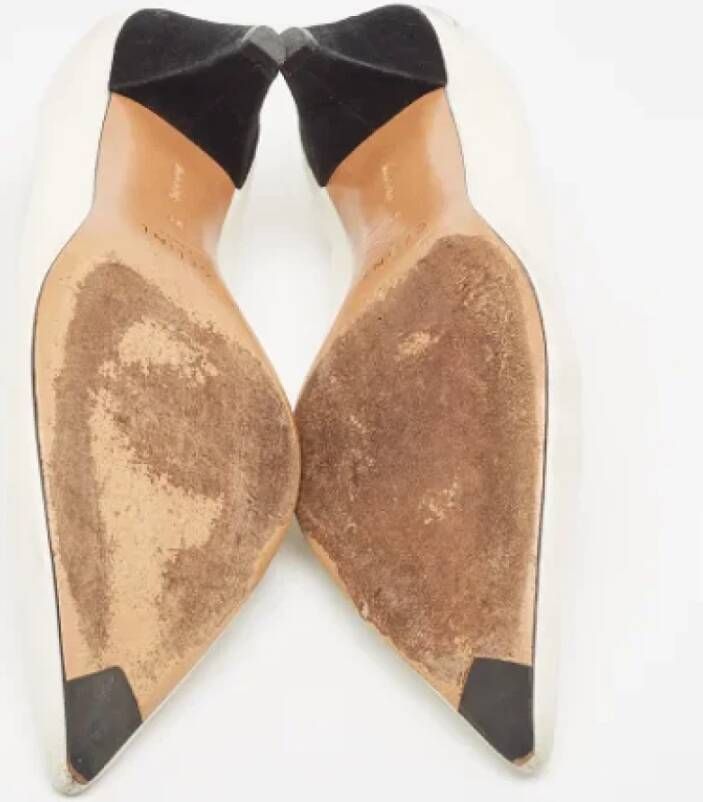 Celine Vintage Pre-owned Leather heels White Dames