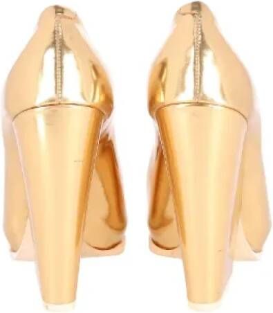 Celine Vintage Pre-owned Leather heels Yellow Dames