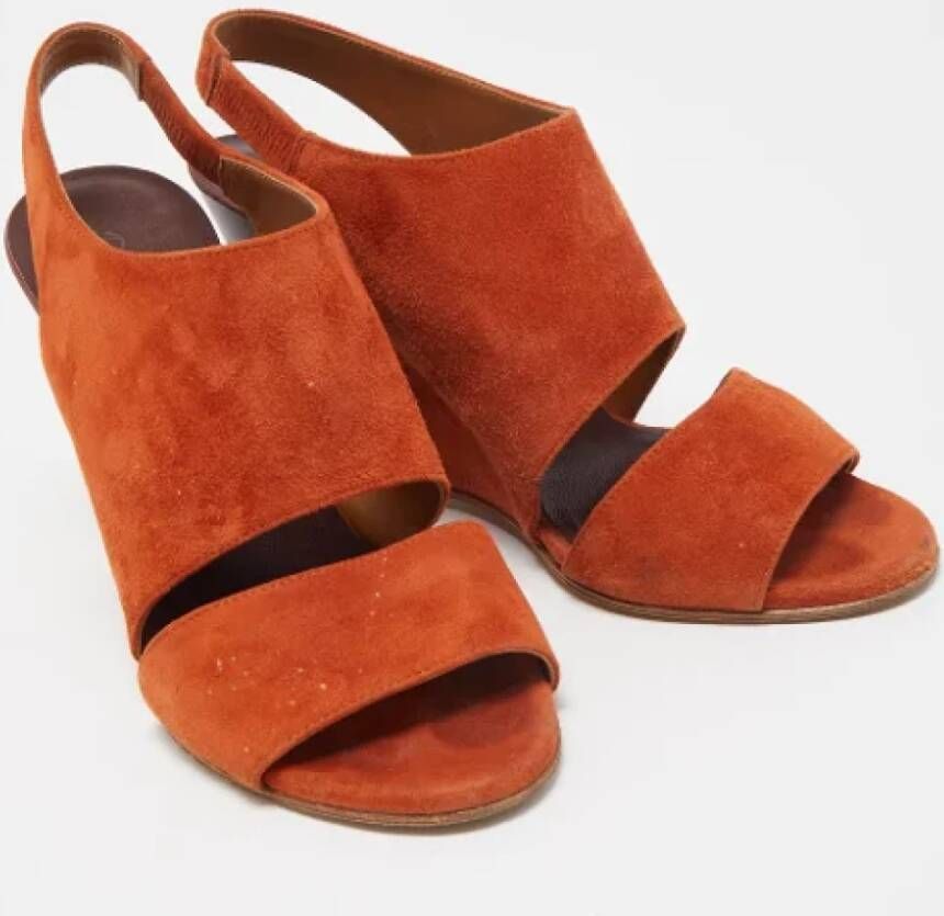 Chloé Pre-owned Suede sandals Orange Dames