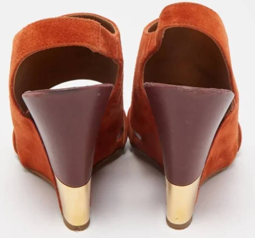 Chloé Pre-owned Suede sandals Orange Dames