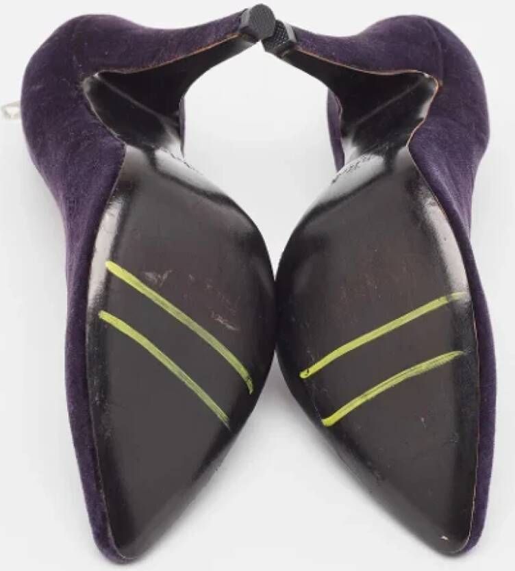 Chloé Pre-owned Velvet heels Purple Dames
