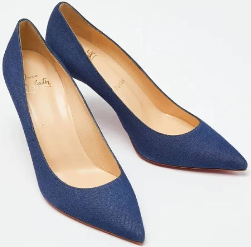 Christian Louboutin Pre-owned Denim heels Blue Dames