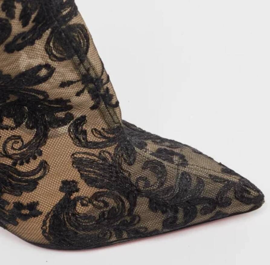 Christian Louboutin Pre-owned Lace boots Black Dames