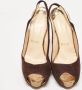 Christian Louboutin Pre-owned Suede heels Brown Dames - Thumbnail 3