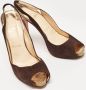 Christian Louboutin Pre-owned Suede heels Brown Dames - Thumbnail 4