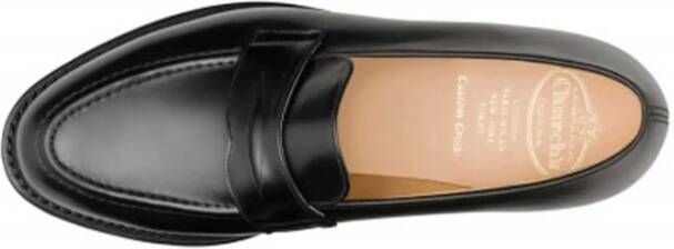 Church's Leren Slip-on Loafers in Zwart Black Heren