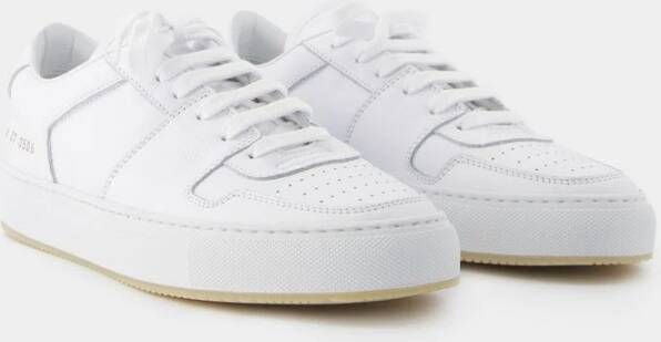 Common Projects Witte Leren Sneakers Ronde Neus White Dames
