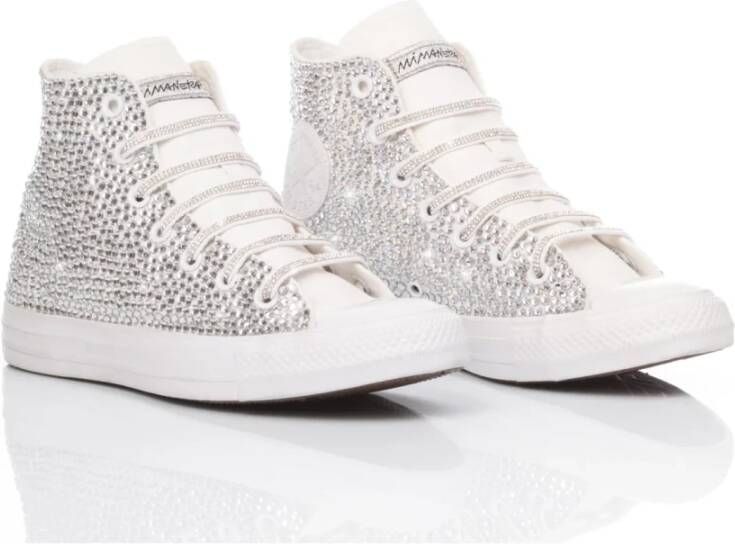 Converse Handgemaakte Zilveren Sneakers voor Vrouwen Gray Dames