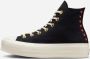Converse Zwarte Hoge Sneaker Chuck Taylor All Star Lift Platform - Thumbnail 9