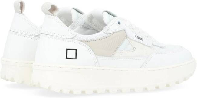 D.a.t.e. Hybride Technische Stof en Leren Sneaker White Dames