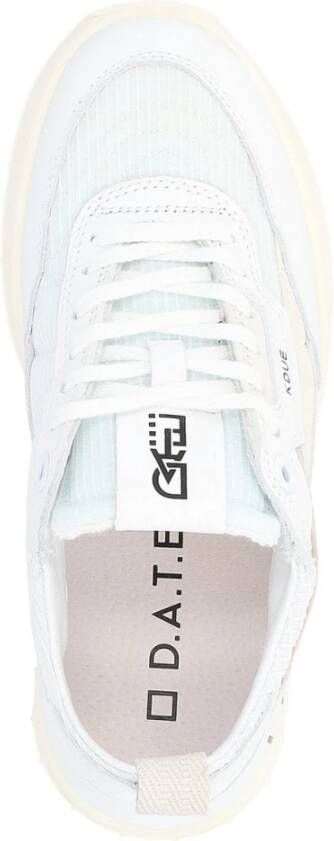 D.a.t.e. Hybride Technische Stof en Leren Sneaker White Dames