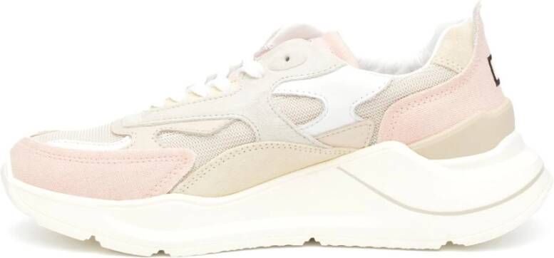D.a.t.e. Roze Nylon en Suède Sneakers Pink Dames