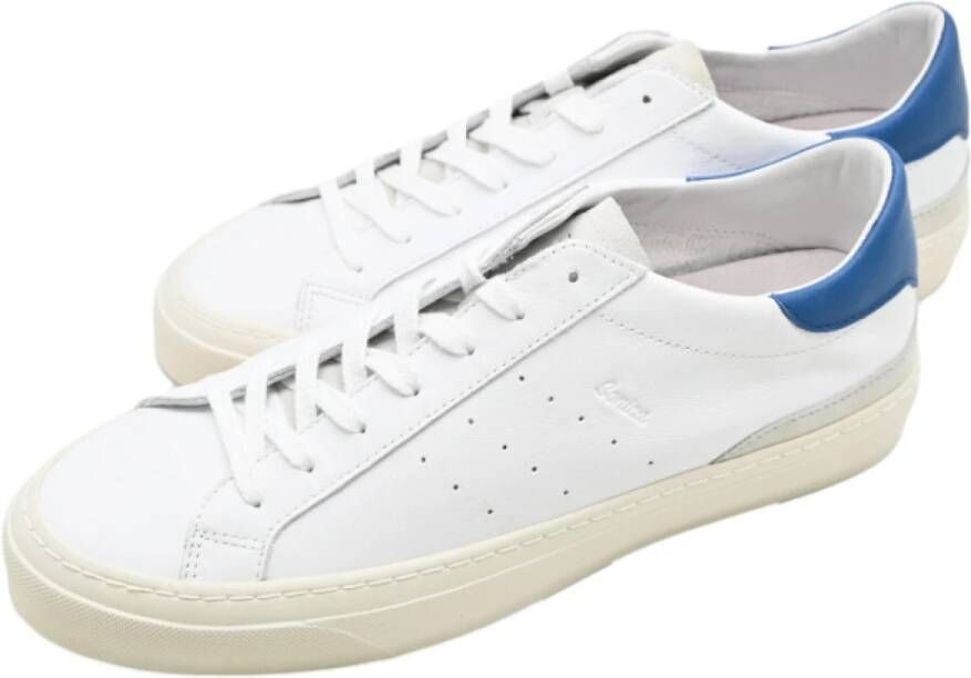 D.a.t.e. Witte Blauwe Sneakers Sonica Kalf White Heren