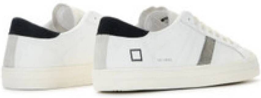 D.a.t.e. Witte en Zwarte Leren Sneaker Hill Low White Heren