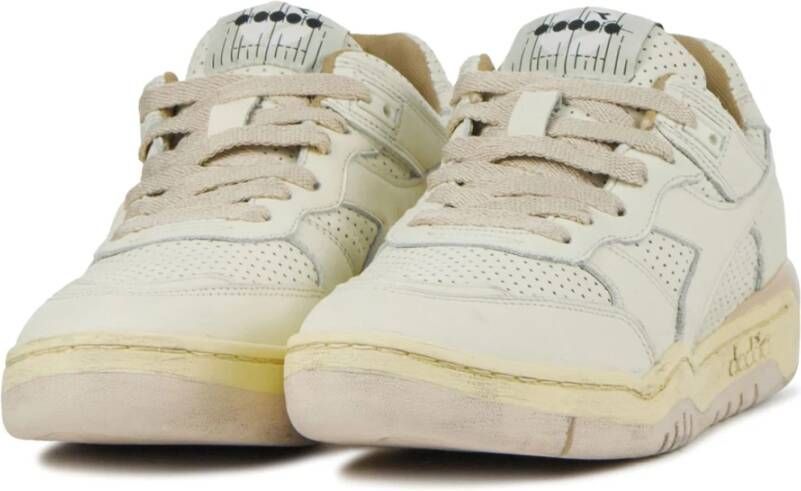 Diadora Witte Leren Sneakers voor Vrouwen Wit Dames