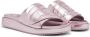 Diesel Sa-Slide D Oval W Metallic slide sandals with Oval D strap Purple Dames - Thumbnail 2