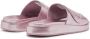 Diesel Sa-Slide D Oval W Metallic slide sandals with Oval D strap Purple Dames - Thumbnail 3